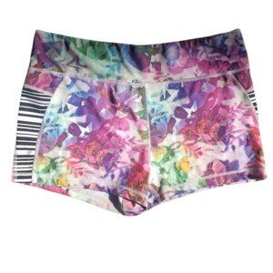 Live Love Dream Abstract Rainbow Geometric Multicolor Athletic Shorts, Sz XL